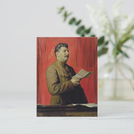 Portrait von Josif Stalin, 1933 Postkarte (Stehend Vorderseite)