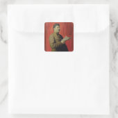 Portrait von Josif Stalin, 1933 Quadratischer Aufkleber (Tasche)