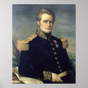 Portrait von Jules Dumont d'Urville 1845 Poster
