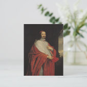 Portrait von Jules Mazarin Postkarte (Stehend Vorderseite)