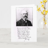 Portrait von Jules Verne Karte (Gelbe Blume)