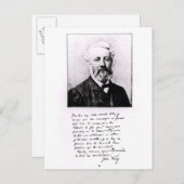 Portrait von Jules Verne Postkarte (Vorne/Hinten)