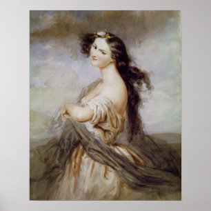 Portrait von Juliette Drouet Poster