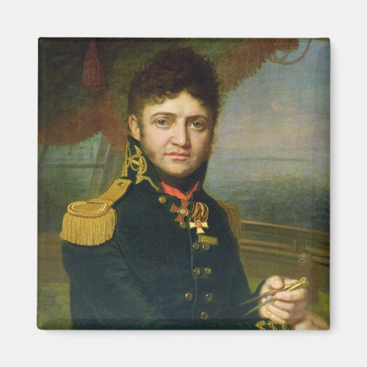 Portrait von Juri F. Lisyansky, 1810 Magnet (Vorne)