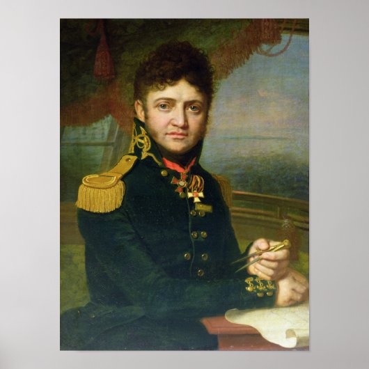 Portrait von Juri F. Lisyansky, 1810 Poster (Vorne)