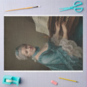 Portrait von Justine Favart Decoupage Seidenpapier (Basteln)