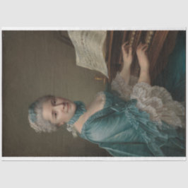 Portrait von Justine Favart Decoupage Seidenpapier