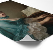 Portrait von Justine Favart Poster (Ecke)