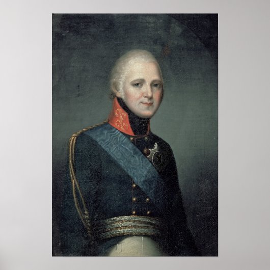Portrait von Kaiser Alexander I. , 1804 Poster (Vorne)