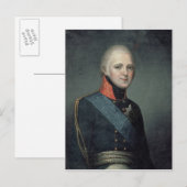 Portrait von Kaiser Alexander I. , 1804 Postkarte (Vorne/Hinten)