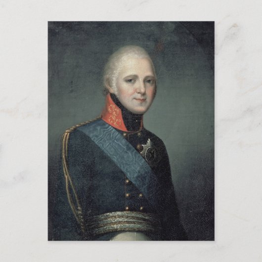 Portrait von Kaiser Alexander I. , 1804 Postkarte (Vorderseite)