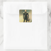 Portrait von Kaiser Alexander I. 1825 Quadratischer Aufkleber (Tasche)