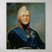 Portrait von Kaiser Alexander I. Poster (Vorne)