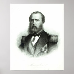 Portrait von Kaiser Maximilian aus Mexiko, 1864 Poster