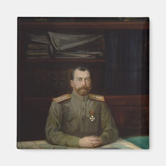 Portrait von Kaiser Nikolaus II., 1914 Magnet (Vorne)
