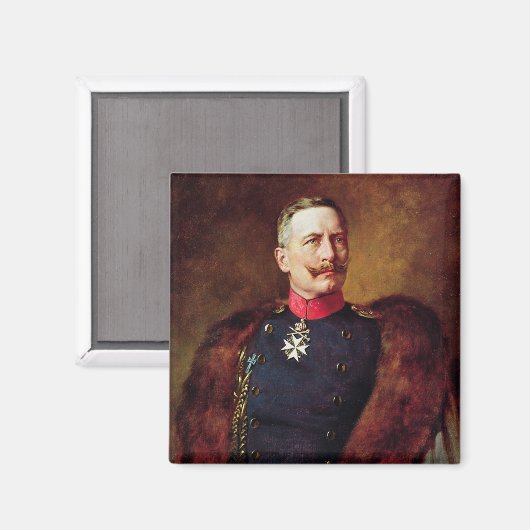 Portrait von Kaiser Wilhelm II Magnet (Vorderseite/Rückseite)