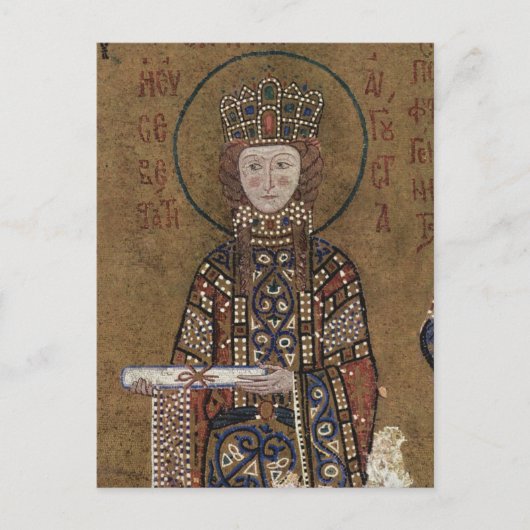 Portrait von Kaiserin Irene Byzantine Orthodox Ico Postkarte (Vorderseite)