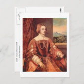 Portrait von Kaiserin Isabella, Tizian Fine Art Postkarte (Vorne/Hinten)
