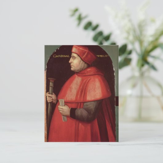 Portrait von Kardinal Thomas Wolsey Postkarte (Stehend Vorderseite)