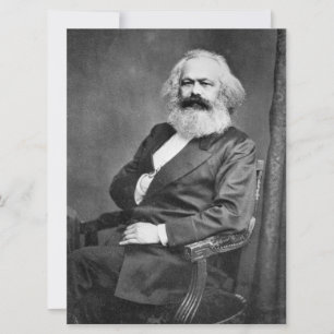 Portrait von Karl Marx (Gründer des Marxismus) Karte