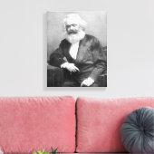 Portrait von Karl Marx Leinwanddruck (Insitu (Wohnzimmer))