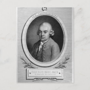 Portrait von Karl Philipp Emmanuel Bach Postkarte