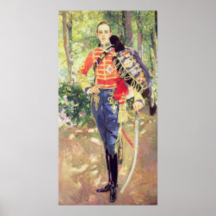 Portrait von König Alfonso XIII Poster