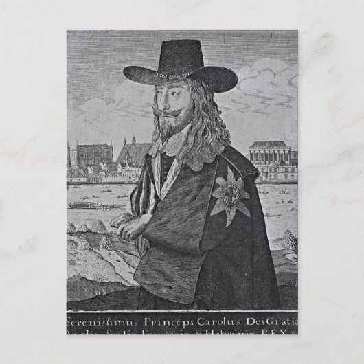 Portrait von König Charles I. Postkarte (Vorderseite)