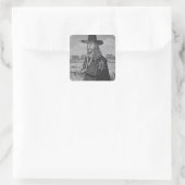 Portrait von König Charles I. Quadratischer Aufkleber (Tasche)