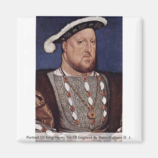 Portrait von König Henry VIII von England Magnet (Vorne)