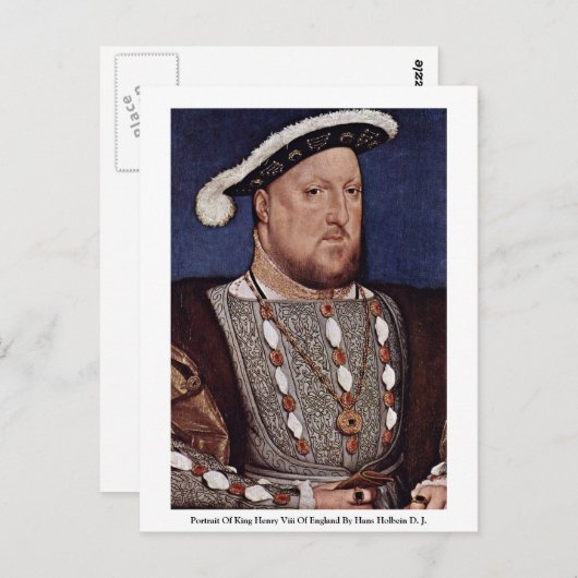 Portrait von König Henry VIII von England Postkarte (Vorne/Hinten)