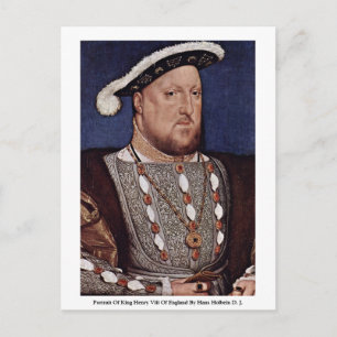 Portrait von König Henry VIII von England Postkarte