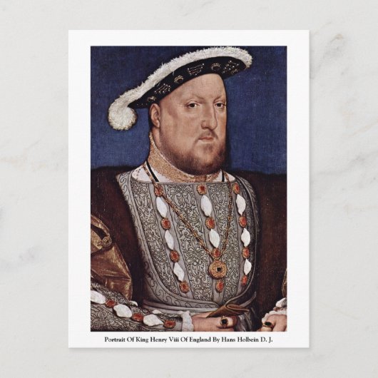 Portrait von König Henry VIII von England Postkarte (Vorderseite)