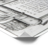 Portrait von König Karl I. mit Diagrammen Poster (Ecke)