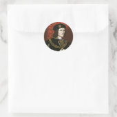 Portrait von König Richard III Runder Aufkleber (Tasche)