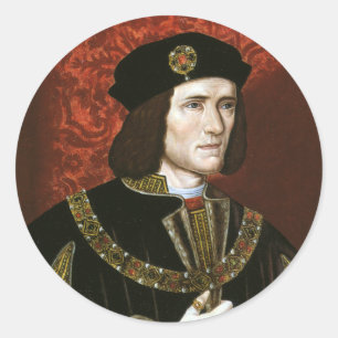Portrait von König Richard III Runder Aufkleber