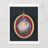 Portrait von Königin Elisabeth I (w/c auf Perle) Postkarte (Vorderseite)
