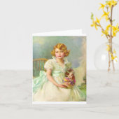 Portrait von Königin Elisabeth von 1933 Karte (Gelbe Blume)