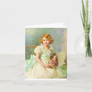 Portrait von Königin Elisabeth von 1933 Karte