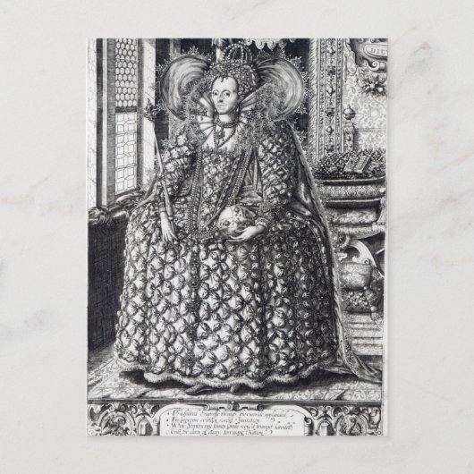 Portrait von Königin Elizabeth I. Postkarte (Vorderseite)