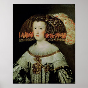 Portrait von Königin Maria Anna von Spanien Poster