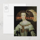 Portrait von Königin Maria Anna von Spanien Postkarte (Vorne/Hinten)