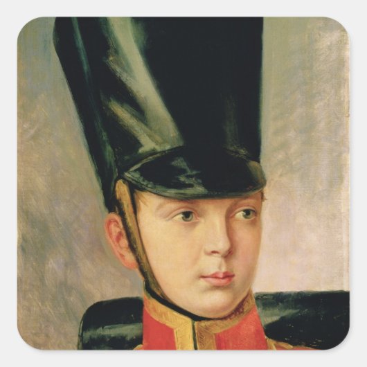 Portrait von Kronprinz Alexander Quadratischer Aufkleber (Vorderseite)