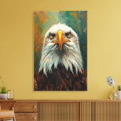 Portrait von künstlerischem Adler - lebhafte Ölmal Leinwanddruck (Insitu (Wohnzimmer))