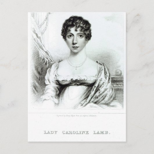 Portrait von Lady Caroline Lamb Postkarte (Vorderseite)