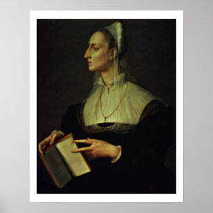 Portrait von Laura Battiferri, c.1555-60 (Panel) Poster