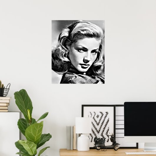 Portrait von Lauren Bacall, berühmte amerikanische Poster (Heimbüro)