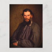 Portrait von Leo Tolstoi (von Ivan Kramskoi, 1873) Postkarte (Vorderseite)