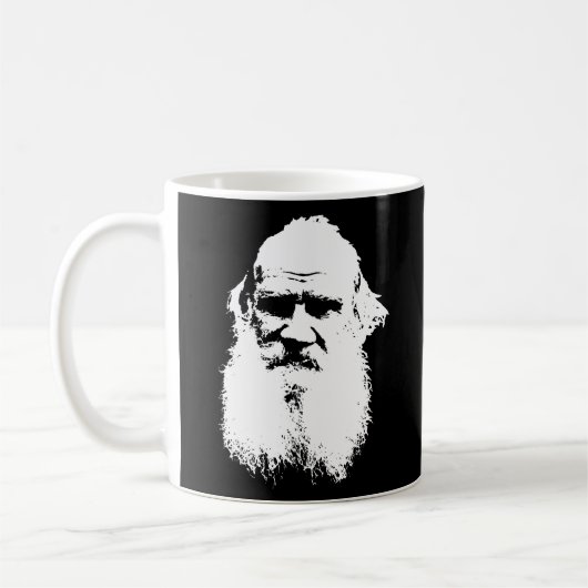 Portrait von Leo Tolstoy Kaffeetasse (Links)