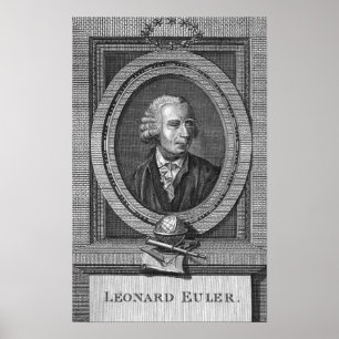 Portrait von Leonard Euler Poster